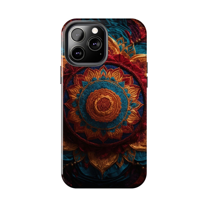 Ornate Textile Mandala - Tough Phone Case - Phone Case - g(0D·IO) - iPhone 13 Mini - -