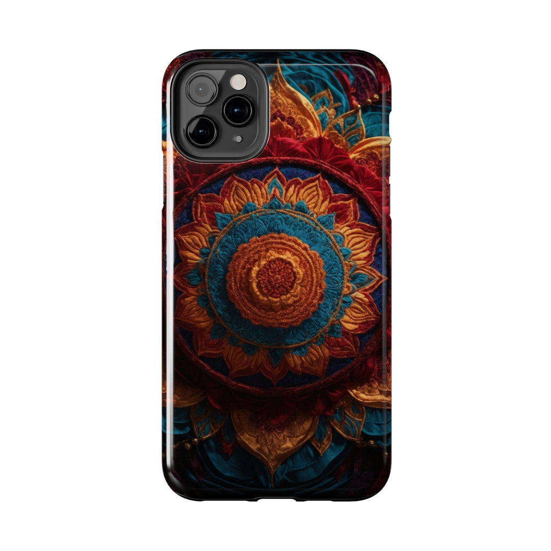 Ornate Textile Mandala - Tough Phone Case - Phone Case - g(0D·IO) - iPhone 13 Mini - -