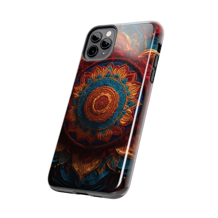 Ornate Textile Mandala - Tough Phone Case - Phone Case - g(0D·IO) - iPhone 13 Mini - -