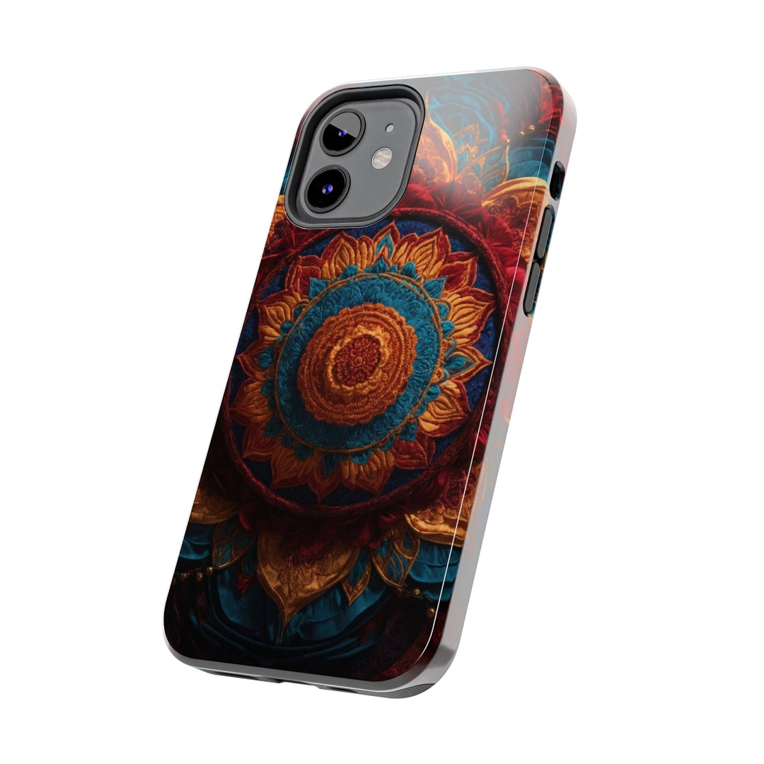 Ornate Textile Mandala - Tough Phone Case - Phone Case - g(0D·IO) - iPhone 13 Mini - -