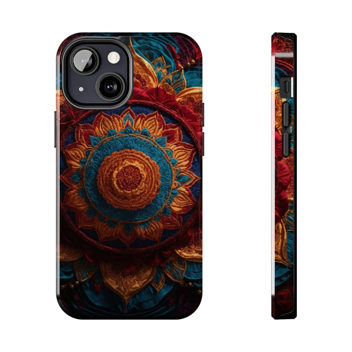 Ornate Textile Mandala - Tough Phone Case - Phone Case - g(0D·IO) - iPhone 13 Mini - -