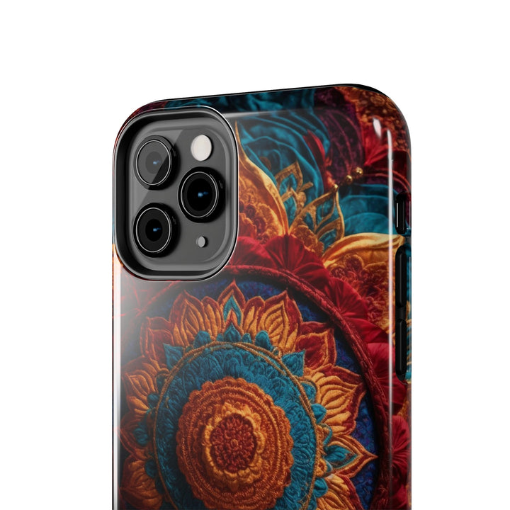 Ornate Textile Mandala - Tough Phone Case - Phone Case - g(0D·IO) - iPhone 13 Mini - -