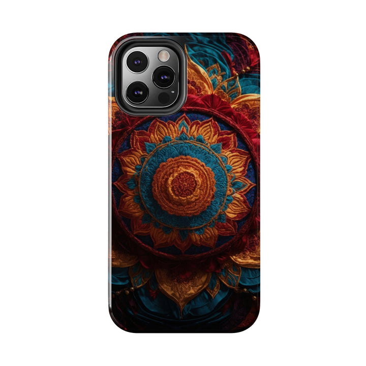 Ornate Textile Mandala - Tough Phone Case - Phone Case - g(0D·IO) - iPhone 13 Mini - -