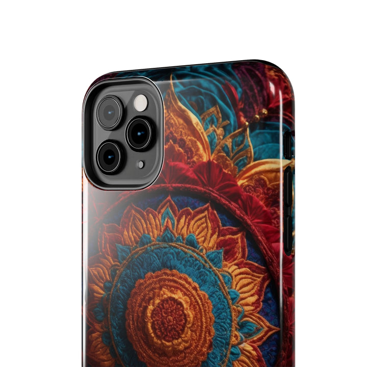 Ornate Textile Mandala - Tough Phone Case - Phone Case - g(0D·IO) - iPhone 13 Mini - -