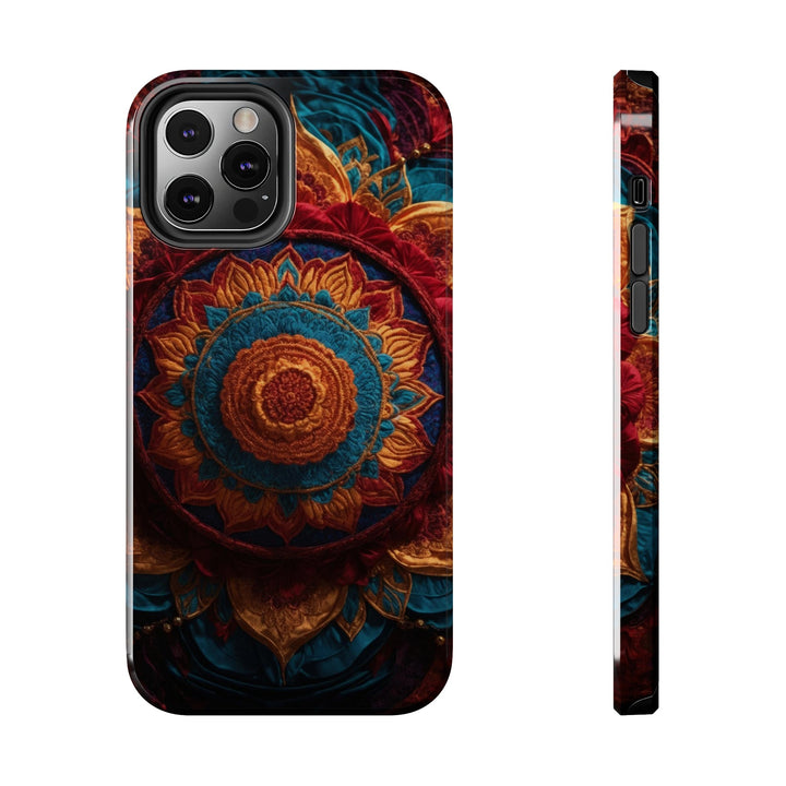 Ornate Textile Mandala - Tough Phone Case - Phone Case - g(0D·IO) - iPhone 12 Pro - -