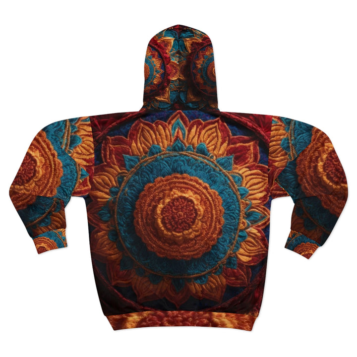 Ornate Textile Mandala - Unisex Zip Hoodie - All Over Prints - g(0D·IO) - XS - -