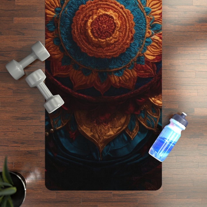 Ornate Textile Mandala - Yoga Mat - Home Decor - g(0D·IO) - 24” x 68” - -