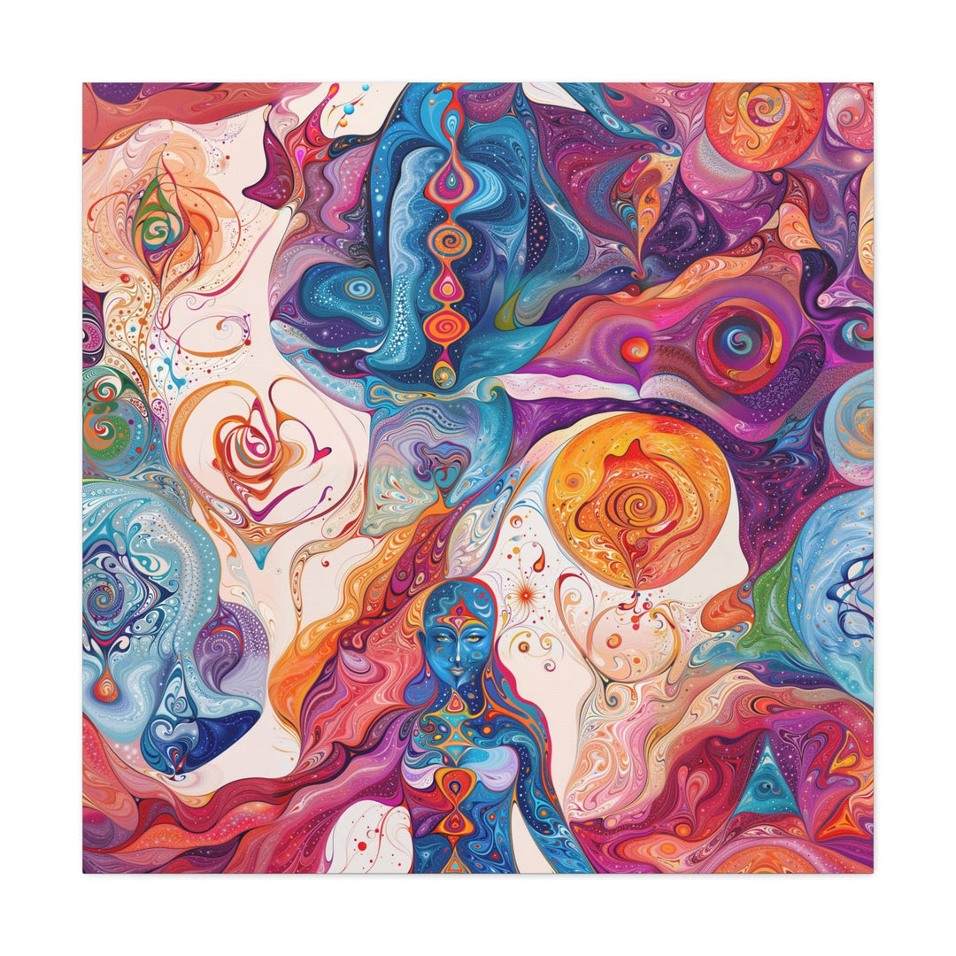 Psychedelic Cosmic Harmony - Matte Canvas Print 1.25" - Canvas - g(0D·IO) - 36" x 36" - 1.25" -