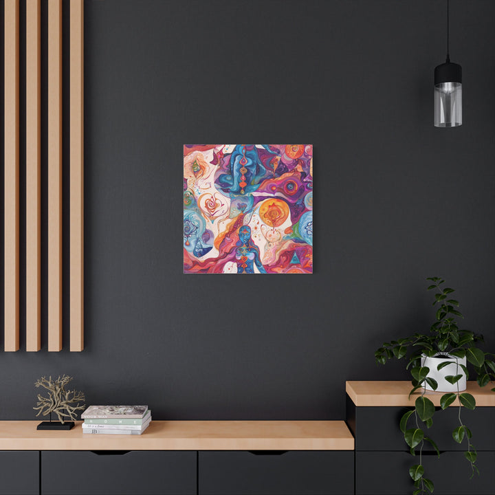 Psychedelic Cosmic Harmony - Matte Canvas Print 1.25" - Canvas - g(0D·IO) - 36" x 36" - 1.25" -