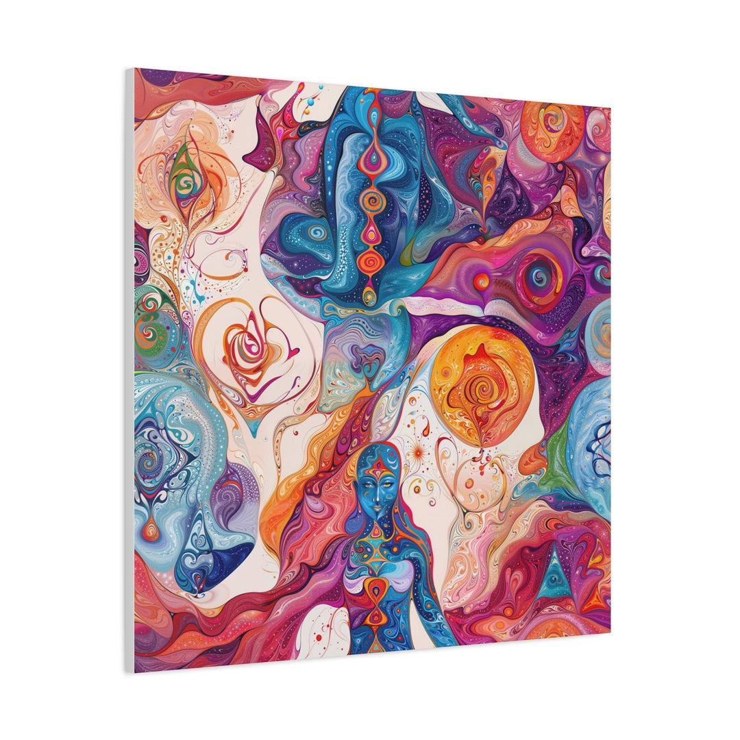 Psychedelic Cosmic Harmony - Matte Canvas Print 1.25" - Canvas - g(0D·IO) - 36" x 36" - 1.25" -