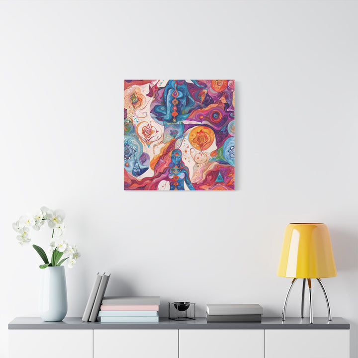 Psychedelic Cosmic Harmony - Matte Canvas Print 1.25" - Canvas - g(0D·IO) - 36" x 36" - 1.25" -