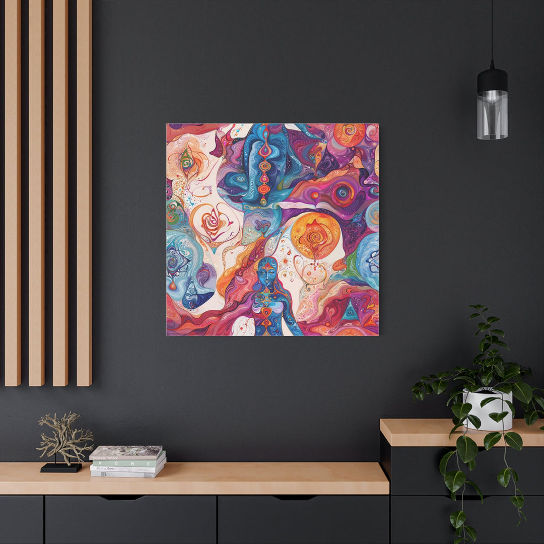 Psychedelic Cosmic Harmony - Matte Canvas Print 1.25" - Canvas - g(0D·IO) - 36" x 36" - 1.25" -