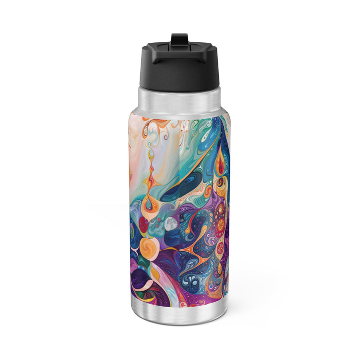 Psychedelic Dream Faces - Gator Tumbler 32oz - Mug - g(0D·IO) - Silver - 32oz -
