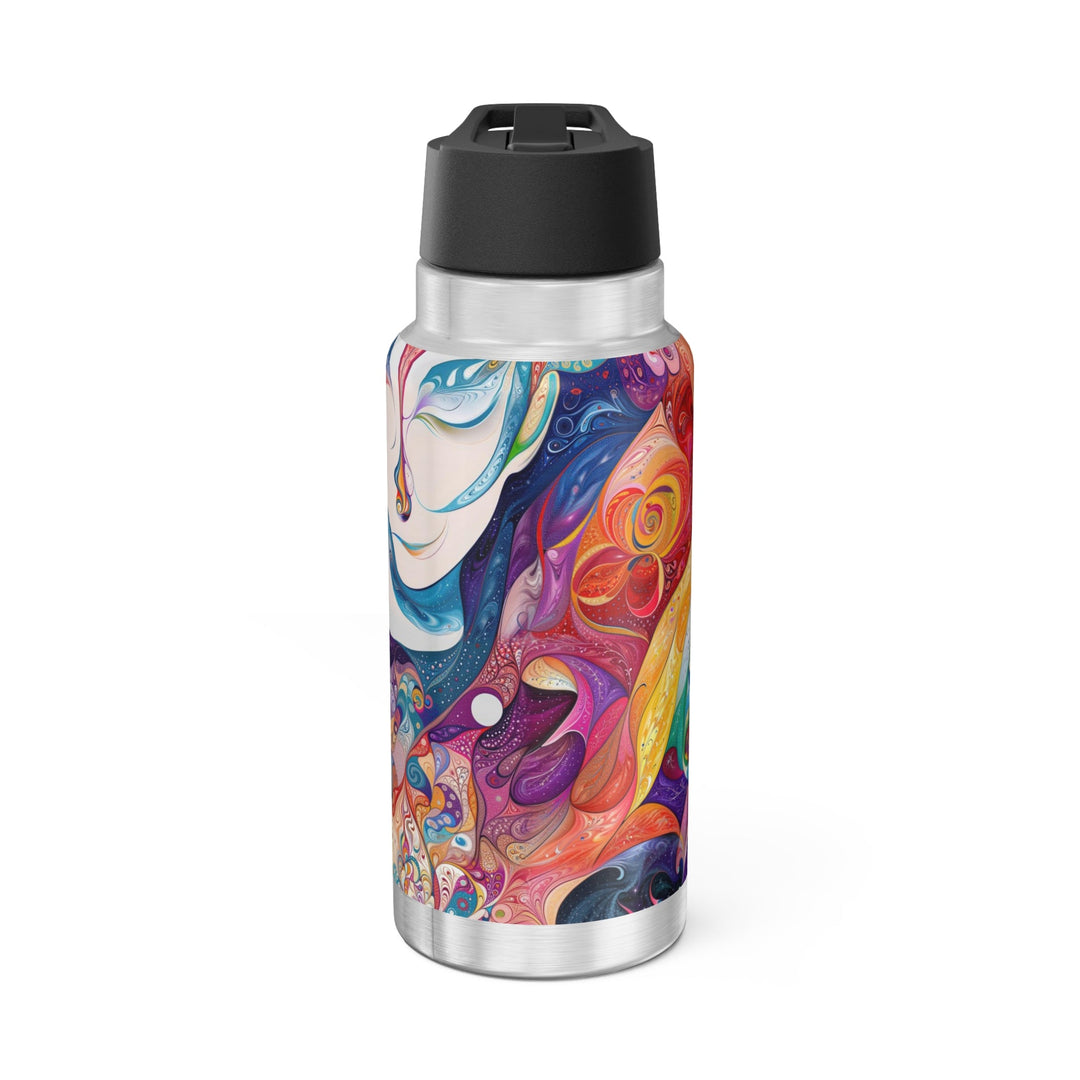Psychedelic Dream Faces - Gator Tumbler 32oz - Mug - g(0D·IO) - Silver - 32oz -