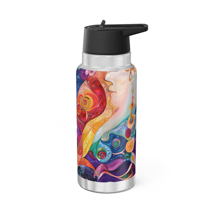 Psychedelic Dream Faces - Gator Tumbler 32oz - Mug - g(0D·IO) - Silver - 32oz -