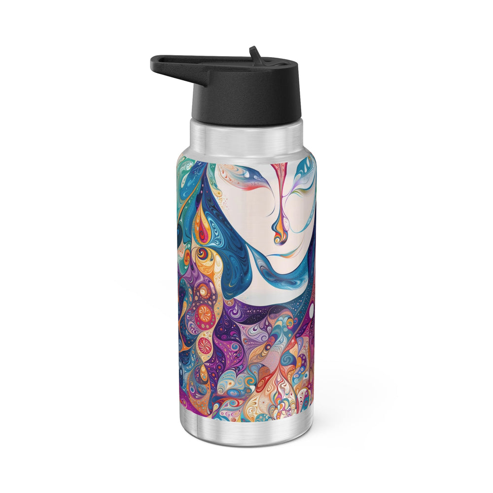 Psychedelic Dream Faces - Gator Tumbler 32oz - Mug - g(0D·IO) - Silver - 32oz -