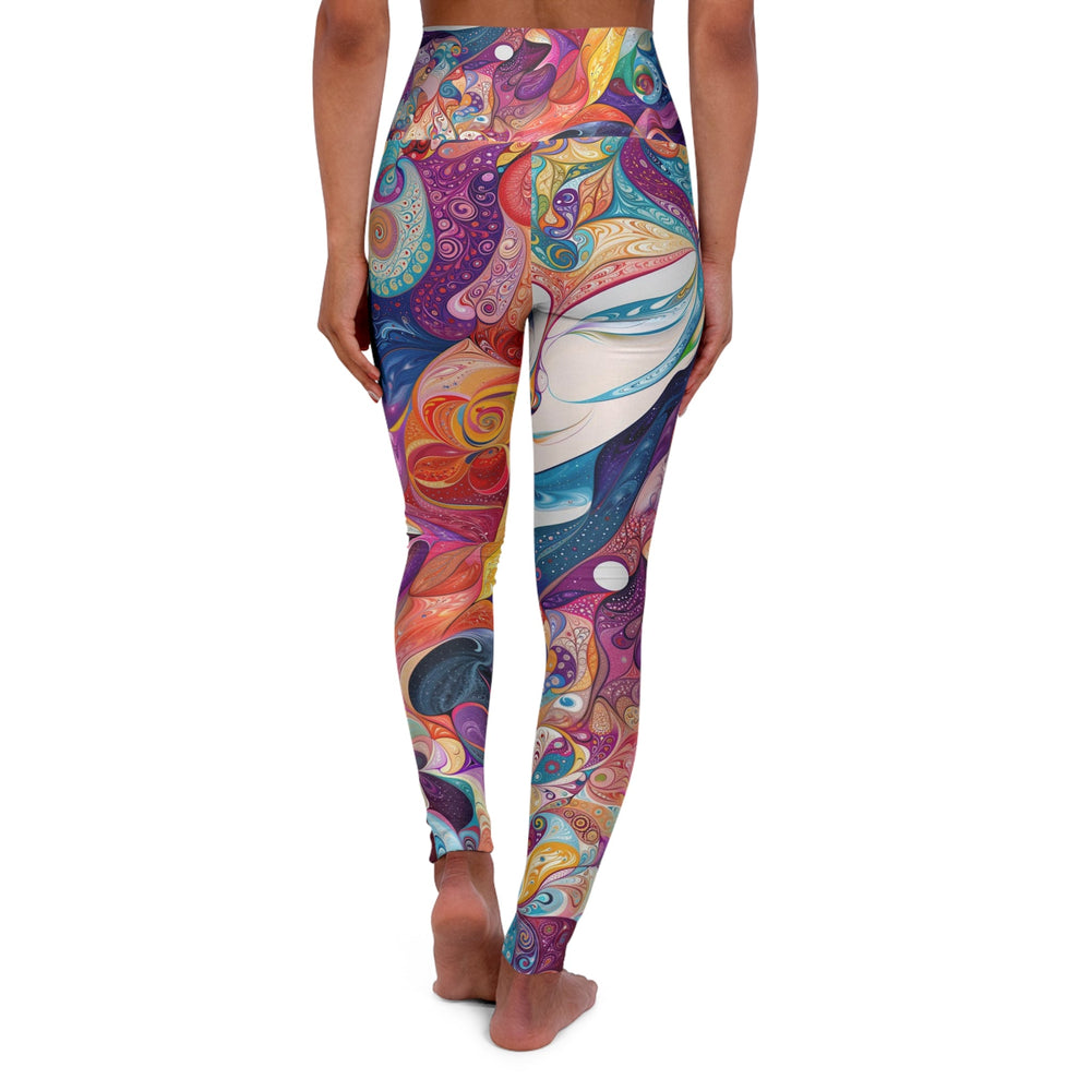 Psychedelic Dream Faces - High Waisted AOP Yoga Leggings - All Over Prints - g(0D·IO) - XS - -