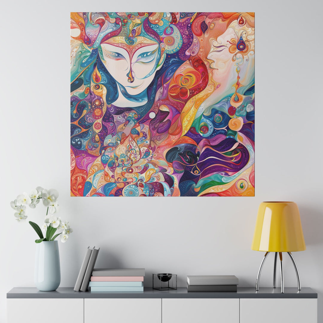 Psychedelic Dream Faces - Matte Canvas - Canvas - g(0D·IO) - 32" x 32" (Square) - 0.75'' -