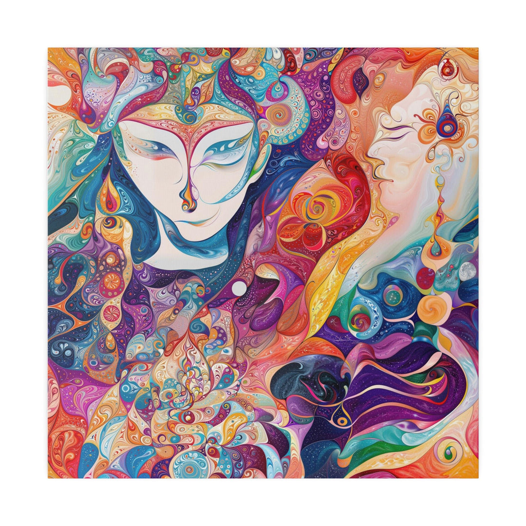 Psychedelic Dream Faces - Matte Canvas - Canvas - g(0D·IO) - 32" x 32" (Square) - 0.75'' -