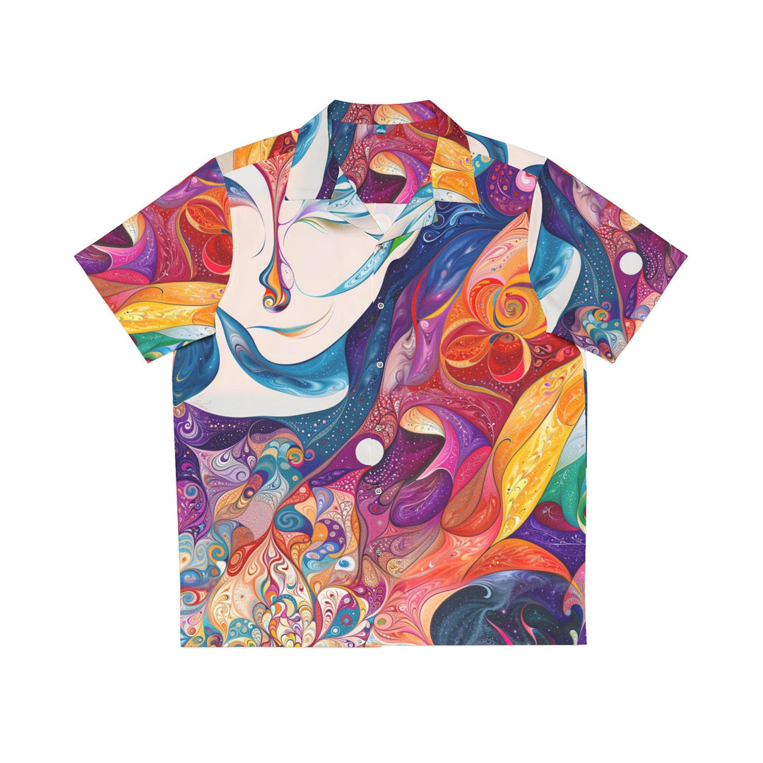 Psychedelic Dream Faces - Men's Hawaiian Shirt - All Over Prints - g(0D·IO) - S - White -