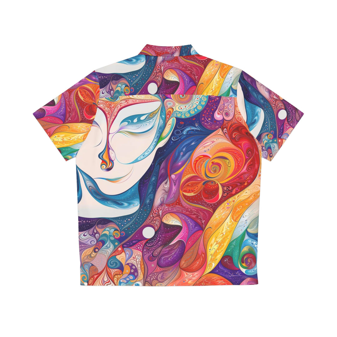 Psychedelic Dream Faces - Men's Hawaiian Shirt - All Over Prints - g(0D·IO) - S - Black -