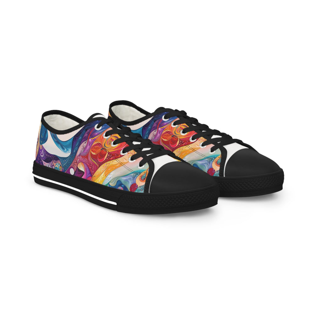 Psychedelic Dream Faces - Men's Lowtop Sneakers - Shoes - g(0D·IO) - US 5 - Black sole -