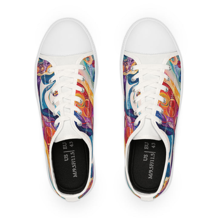 Psychedelic Dream Faces - Men's Lowtop Sneakers - Shoes - g(0D·IO) - US 5 - Black sole -