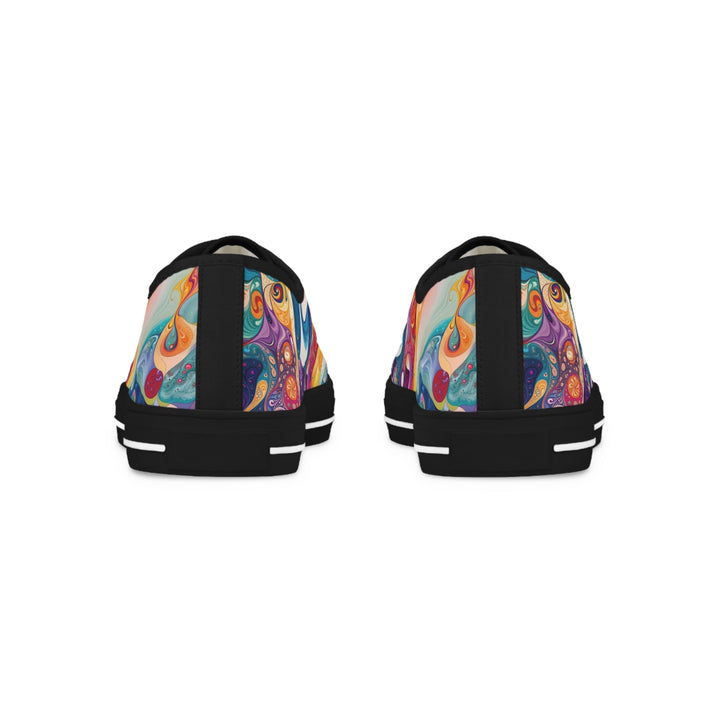 Psychedelic Dream Faces - Men's Lowtop Sneakers - Shoes - g(0D·IO) - US 5 - Black sole -