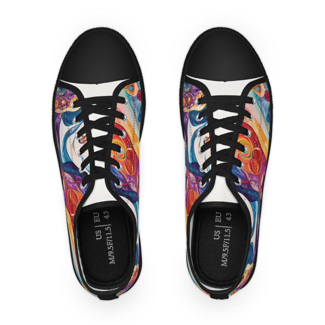 Psychedelic Dream Faces - Men's Lowtop Sneakers - Shoes - g(0D·IO) - US 5 - Black sole -