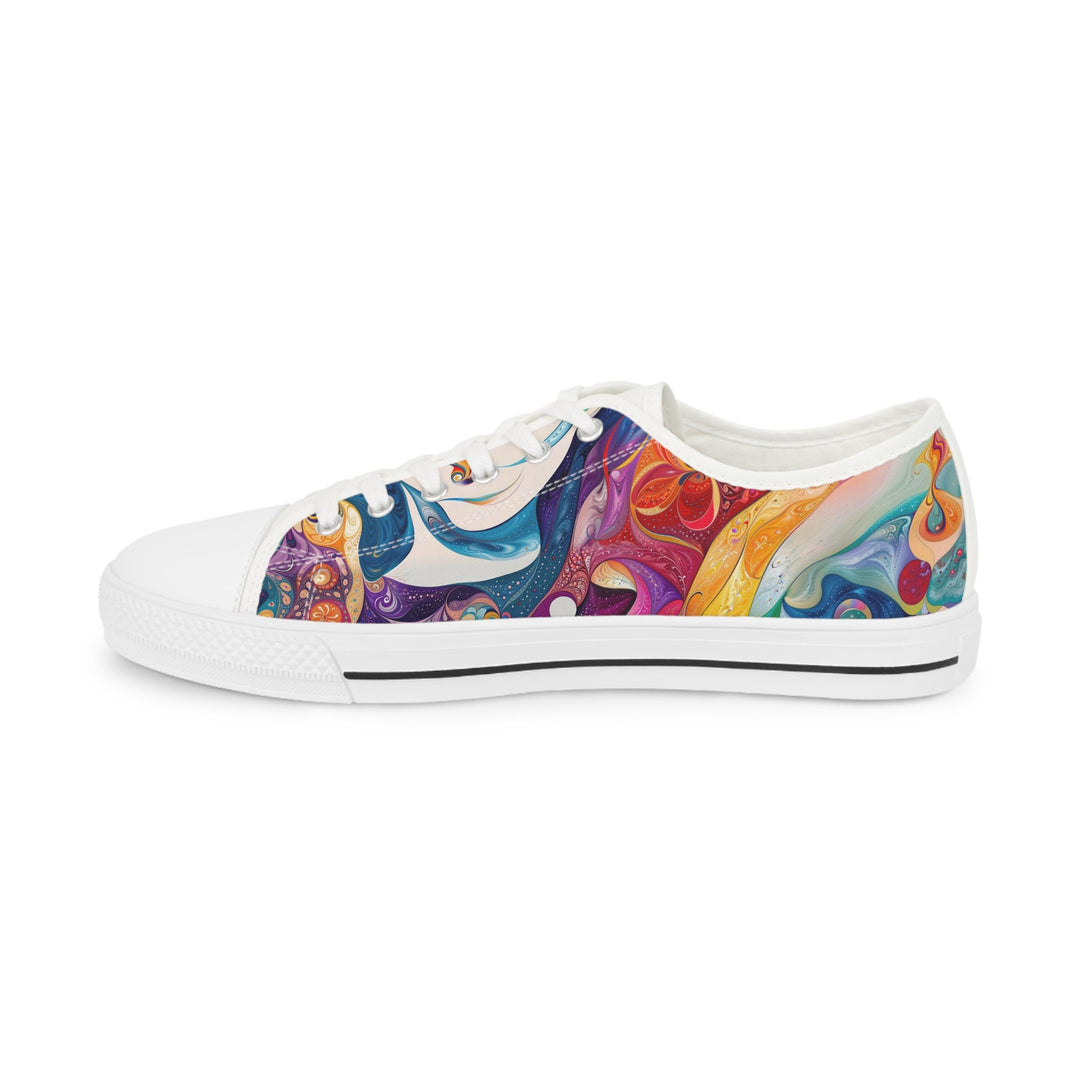 Psychedelic Dream Faces - Men's Lowtop Sneakers - Shoes - g(0D·IO) - US 5 - Black sole -