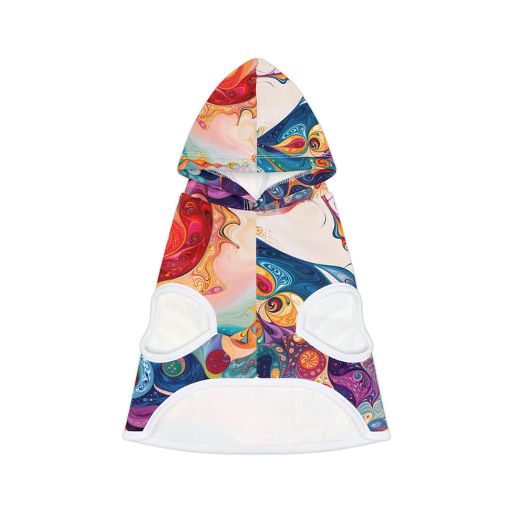 Psychedelic Dream Faces - Pet Hoodie - Pets - g(0D·IO) - XXS - White Rib -