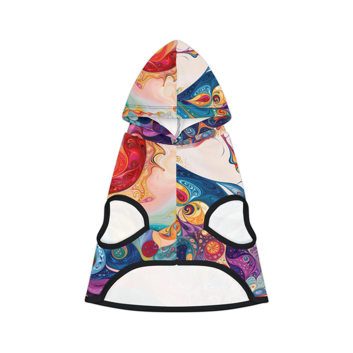 Psychedelic Dream Faces - Pet Hoodie - Pets - g(0D·IO) - XXS - Black Rib -