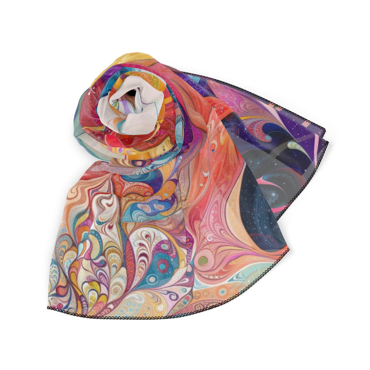 Psychedelic Dream Faces - Poly Scarf - Accessories - g(0D·IO) - Poly chiffon - 50" × 50" -