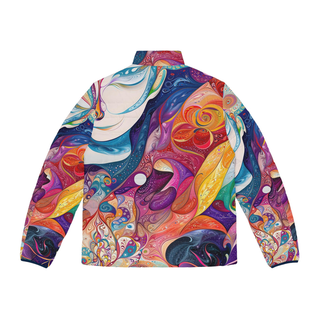 Psychedelic Dream Faces - Puffer Jacket - All Over Prints - g(0D·IO) - S - Black zipper -