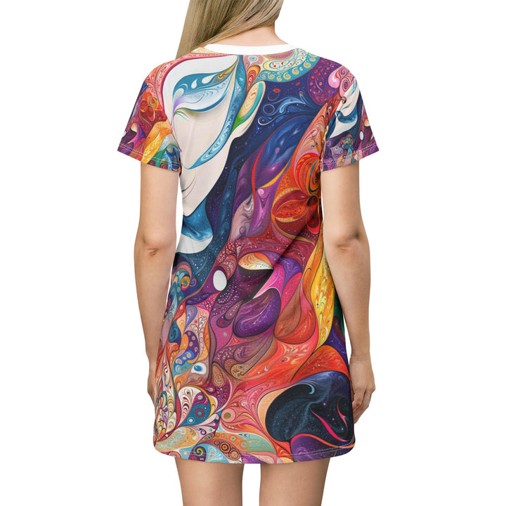 Psychedelic Dream Faces - T-Shirt Dress - All Over Prints - g(0D·IO) - XS - -