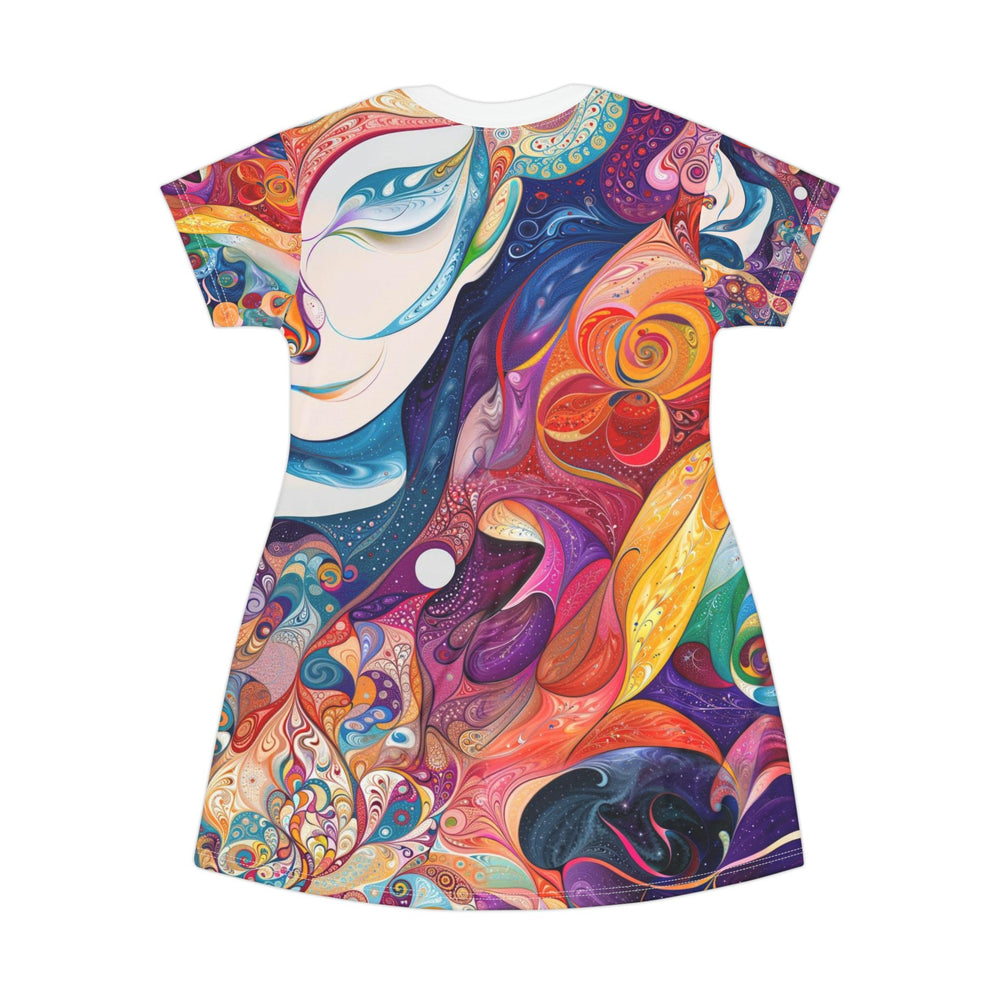 Psychedelic Dream Faces - T-Shirt Dress - All Over Prints - g(0D·IO) - XS - -