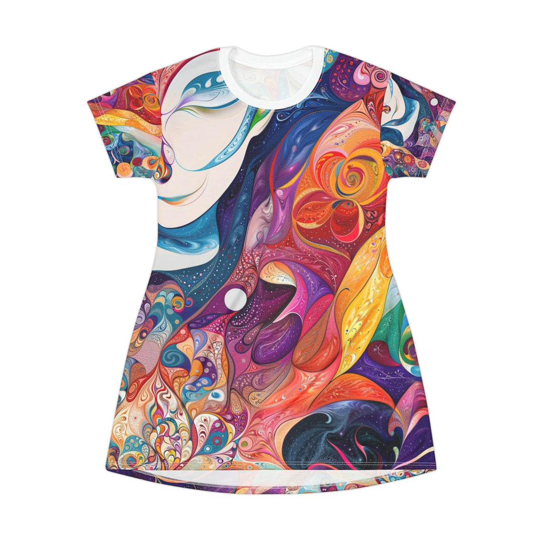 Psychedelic Dream Faces - T-Shirt Dress - All Over Prints - g(0D·IO) - XS - -