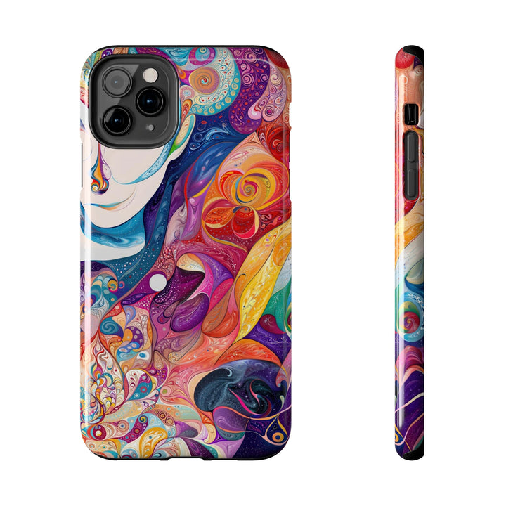Psychedelic Dream Faces - Tough Phone Case - Phone Case - g(0D·IO) - iPhone 11 Pro Max - -