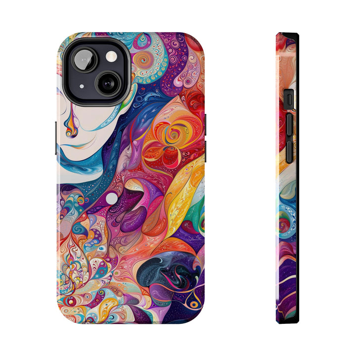 Psychedelic Dream Faces - Tough Phone Case - Phone Case - g(0D·IO) - iPhone 13 - -