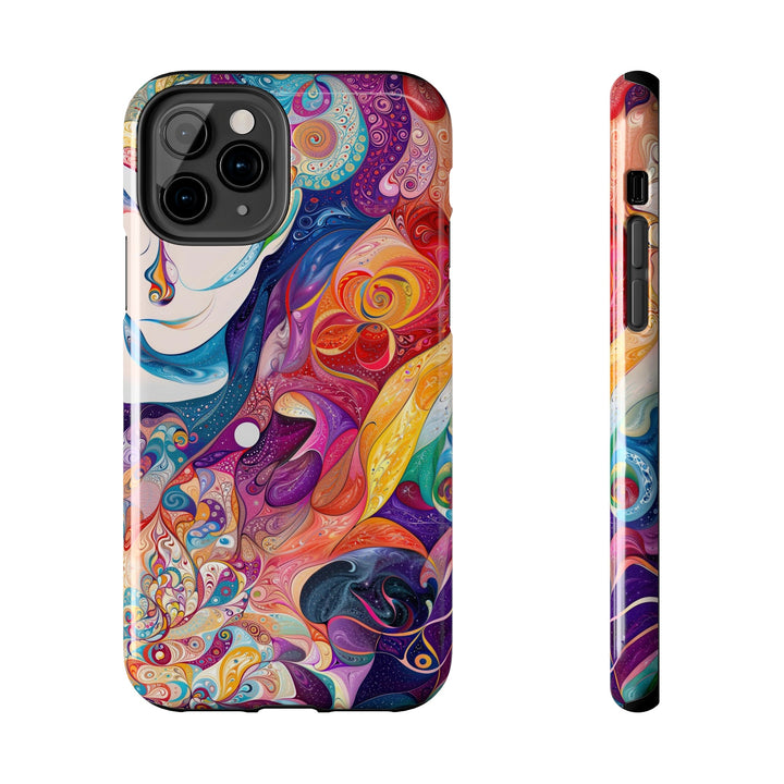 Psychedelic Dream Faces - Tough Phone Case - Phone Case - g(0D·IO) - iPhone 11 Pro - -