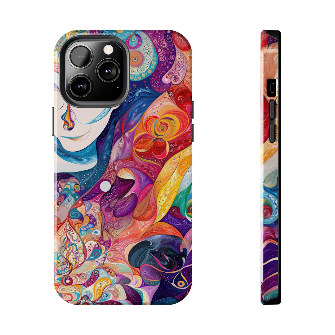 Psychedelic Dream Faces - Tough Phone Case - Phone Case - g(0D·IO) - iPhone 13 Pro Max - -