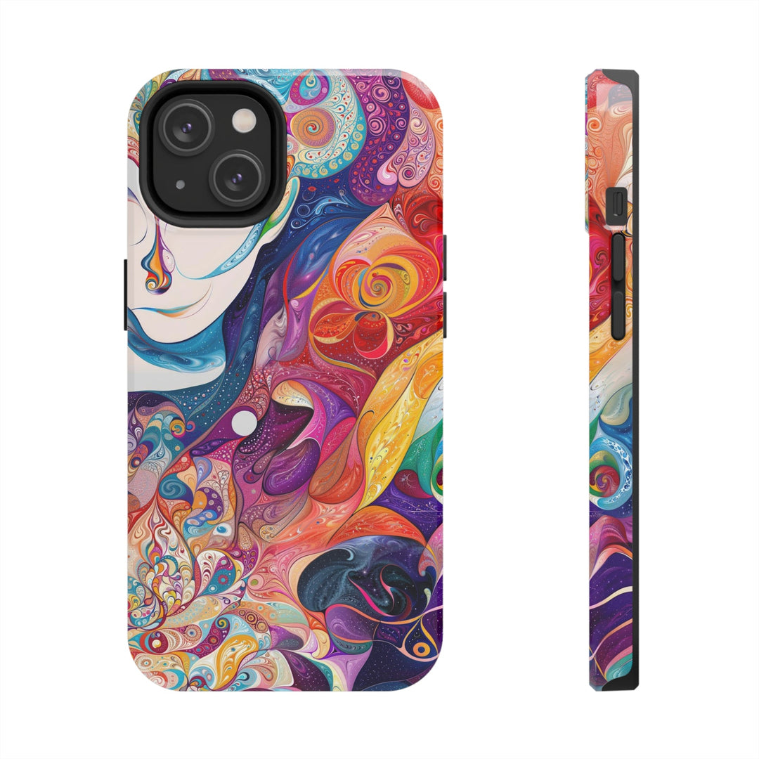 Psychedelic Dream Faces - Tough Phone Case - Phone Case - g(0D·IO) - iPhone 14 - -