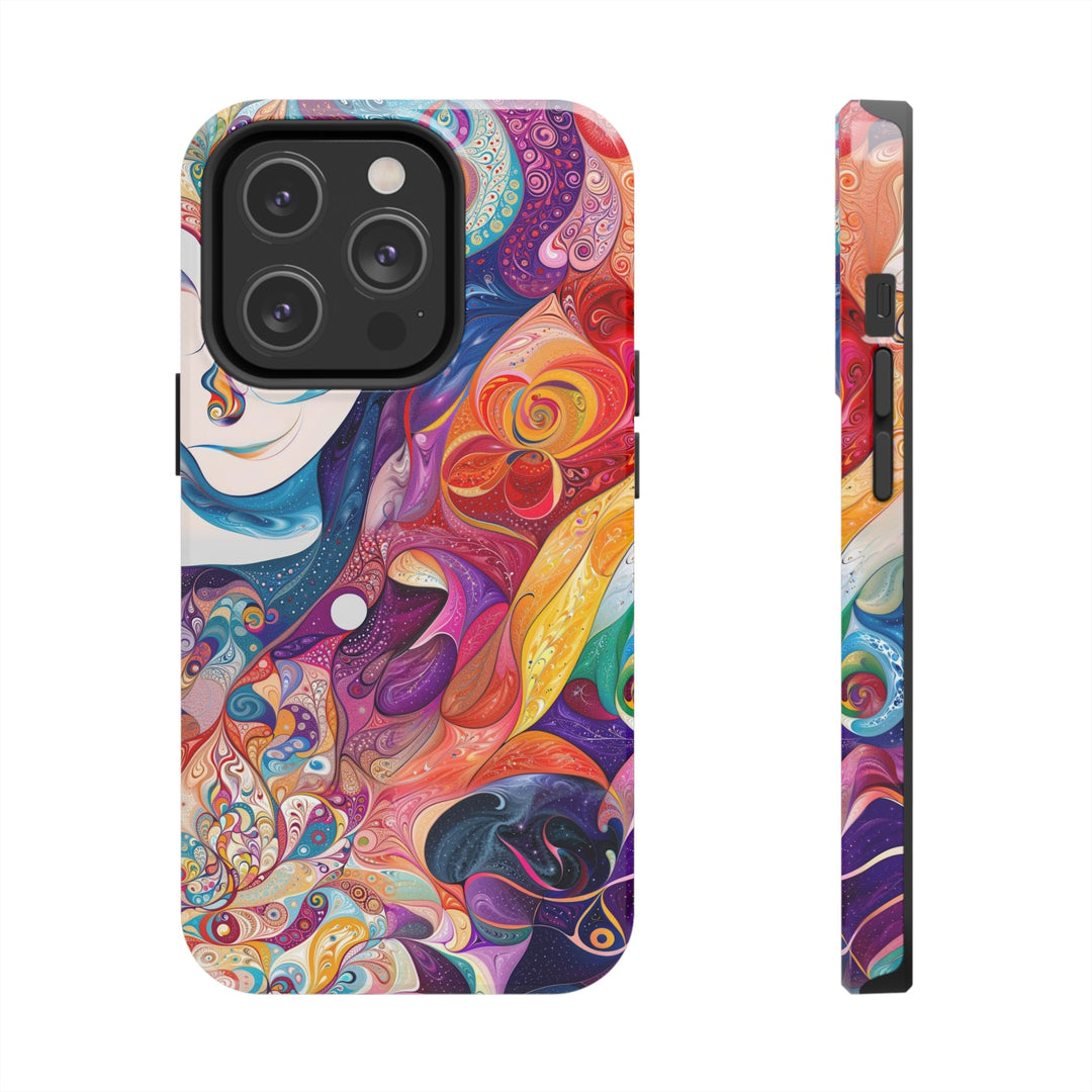 Psychedelic Dream Faces - Tough Phone Case - Phone Case - g(0D·IO) - iPhone 14 Pro - -