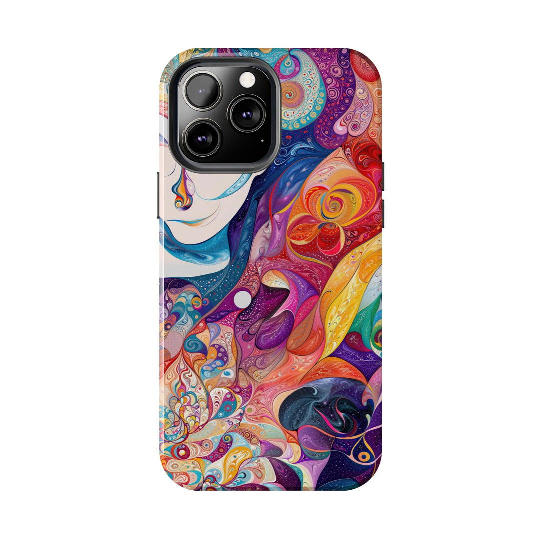 Psychedelic Dream Faces - Tough Phone Case - Phone Case - g(0D·IO) - iPhone 13 Mini - -