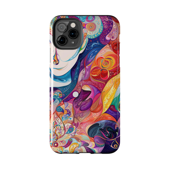Psychedelic Dream Faces - Tough Phone Case - Phone Case - g(0D·IO) - iPhone 13 Mini - -