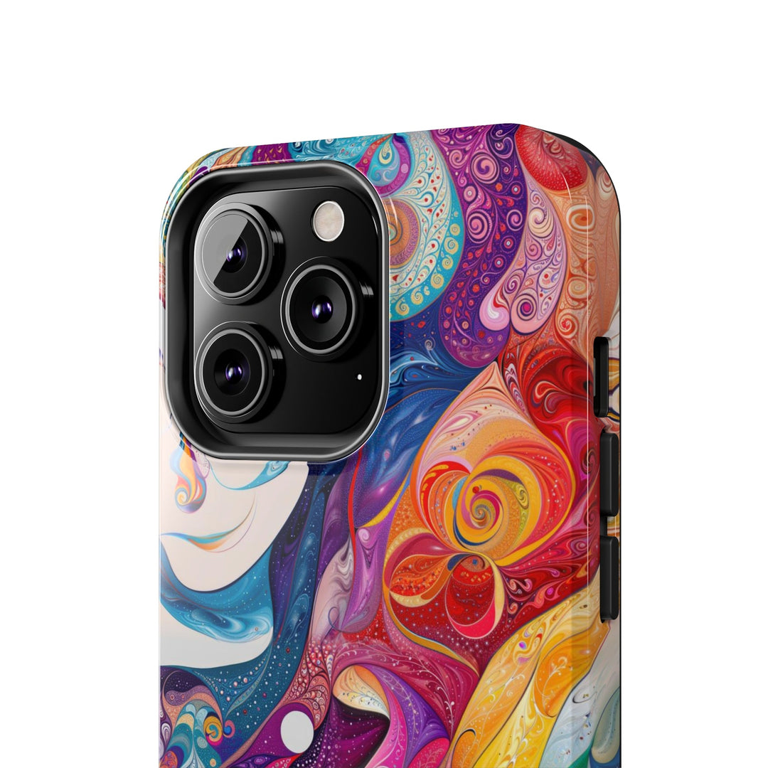 Psychedelic Dream Faces - Tough Phone Case - Phone Case - g(0D·IO) - iPhone 13 Mini - -