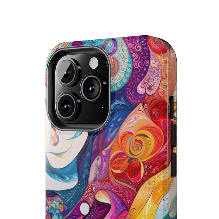 Psychedelic Dream Faces - Tough Phone Case - Phone Case - g(0D·IO) - iPhone 13 Mini - -