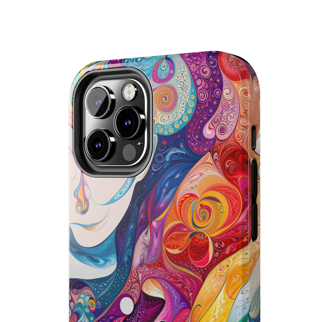 Psychedelic Dream Faces - Tough Phone Case - Phone Case - g(0D·IO) - iPhone 13 Mini - -