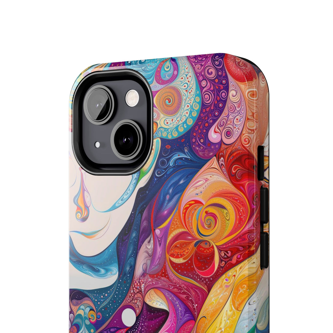 Psychedelic Dream Faces - Tough Phone Case - Phone Case - g(0D·IO) - iPhone 13 Mini - -