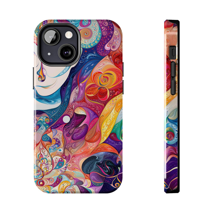 Psychedelic Dream Faces - Tough Phone Case - Phone Case - g(0D·IO) - iPhone 13 Mini - -